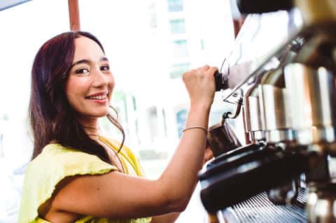 Sachi looking at camera smiling