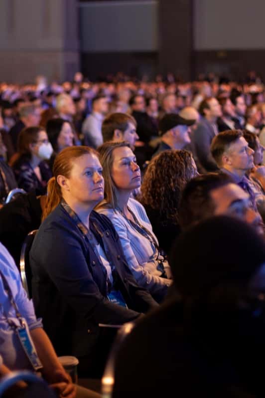 Audience at plenary session at Esri FedGIS conference