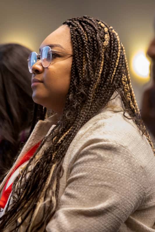 Audience member at Maps for Your Mission session