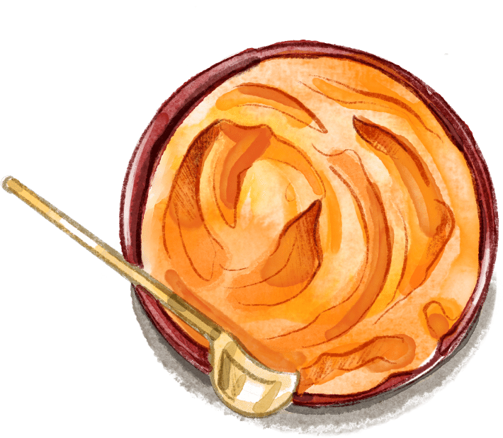 Vanilla whipped sweet potatoes