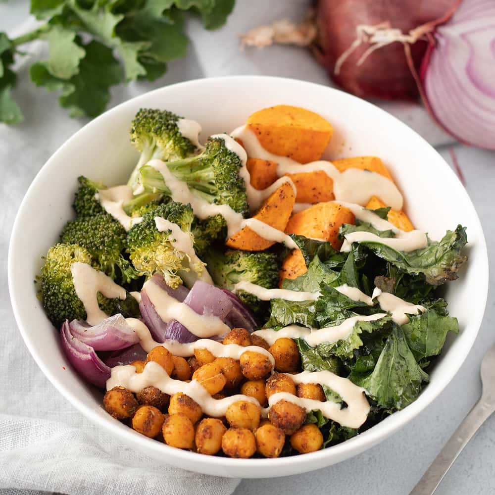Sweet potato chickpea bowl