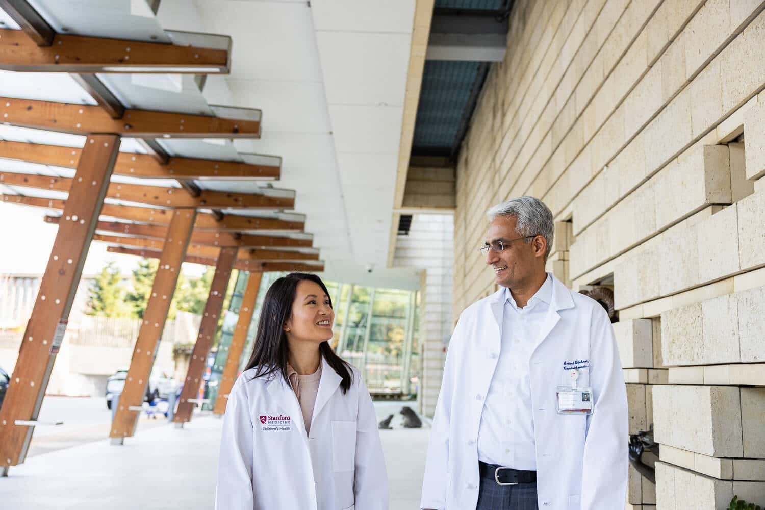 Dr Si and Dr Bishnoi walking