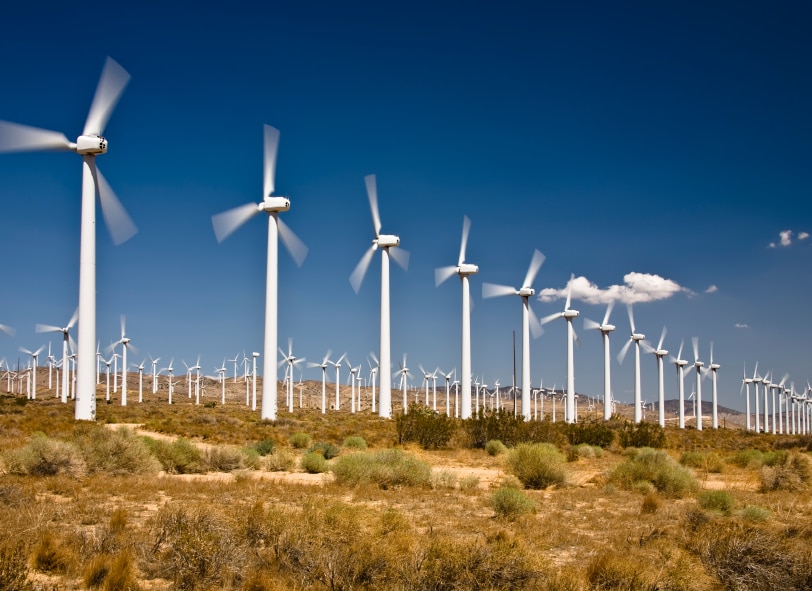 Wind farm near Tehachapi, California