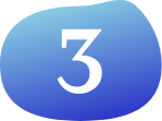 The number 3 on a blue background.