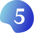 The number 5 in a blue circle on a black background.