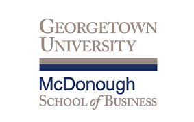 Georgetown university mcdonough school of business logo.