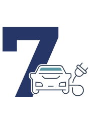 A car with the number 7 on it.