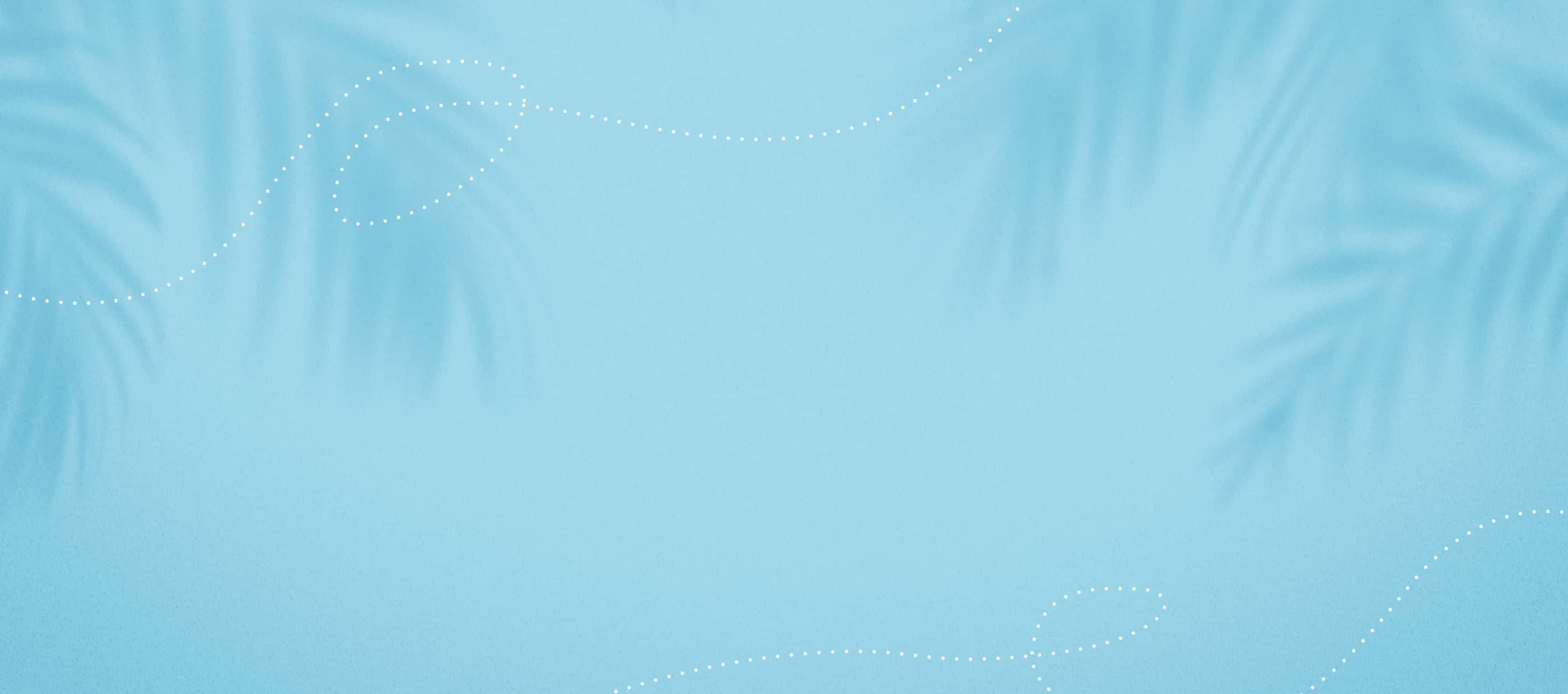 blue palm tree leaves with blue background