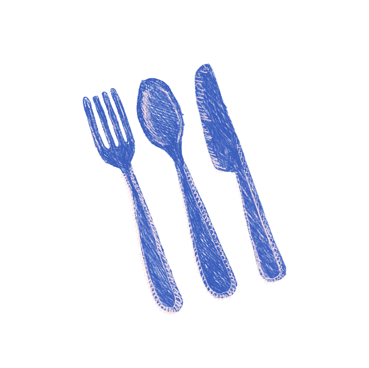 fork, spoon, knife