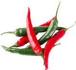 red and green chili peppers